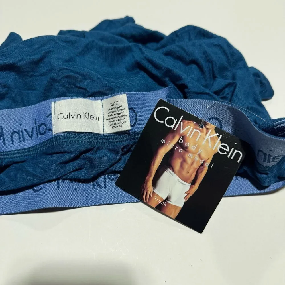 NWT Calvin Klein Body Micro Modal Blue Boxer Briefs
